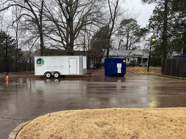 e waste trailer moved